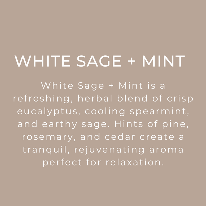 White Sage + Mint - 4 oz Black Glass Room + Linen Spray