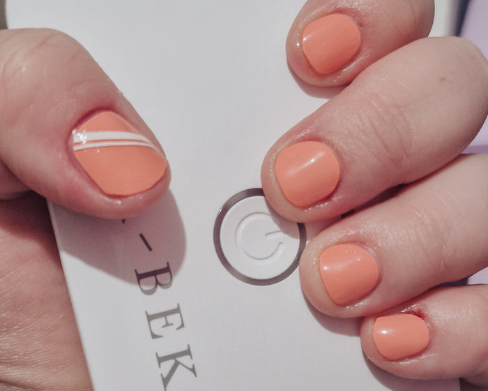 White Stripes Nail Art Decals