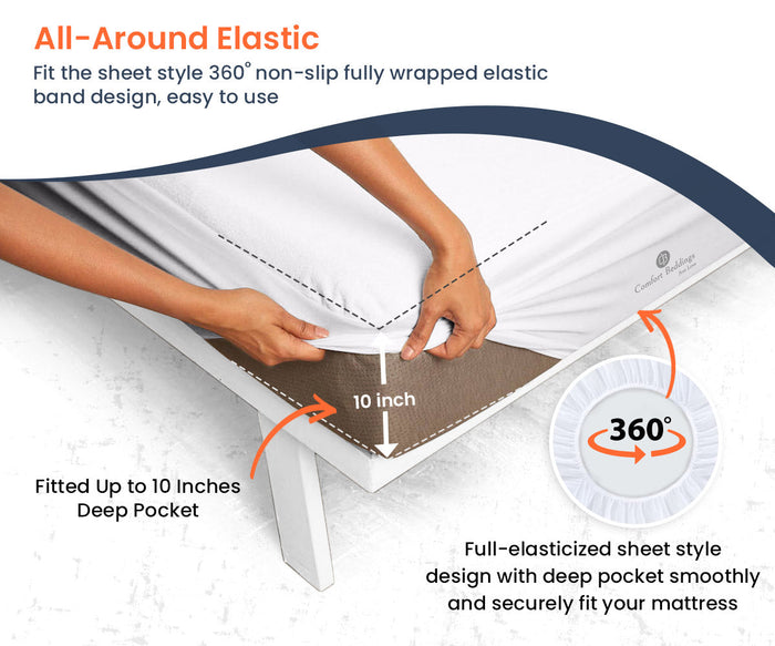 Waterproof White Mattress Protector