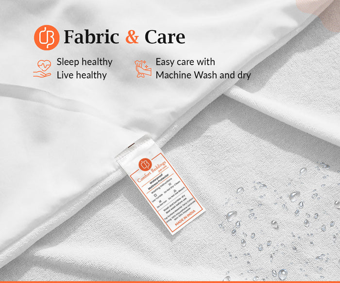 White Waterproof Terry Mattress Protector