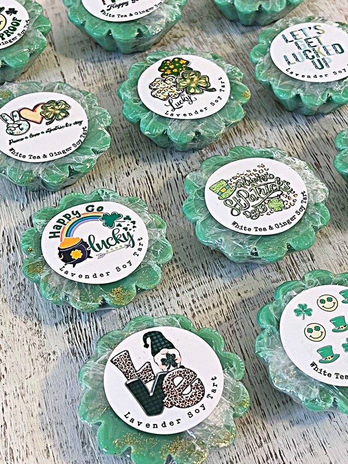 Wholesale | 1 dozen | Soy St Patricks Day Wax Tarts