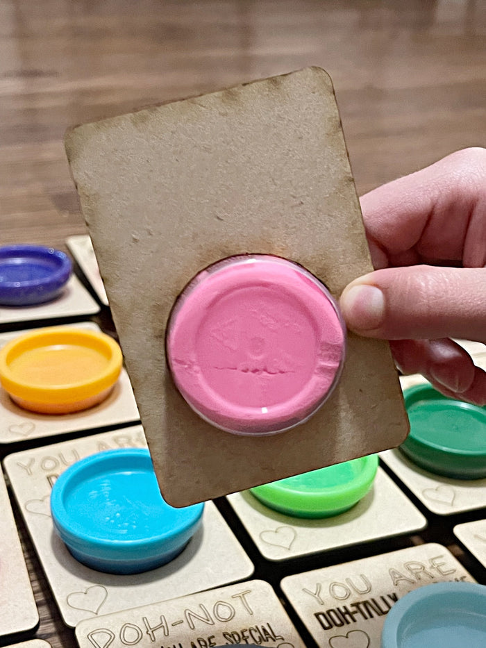 Wholesale | 10 pcs | Play Doh Wood Valentine's Day Cards
