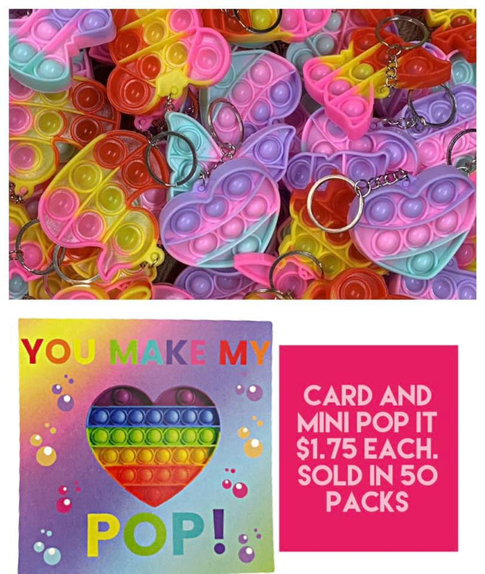 Wholesale | Pop It Card with PASTEL COLOR ONLY Mini Pop Its
