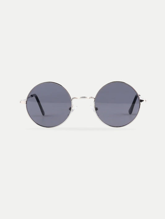 Wireframe Round Lennon Sunglasses | Silver-Image 1