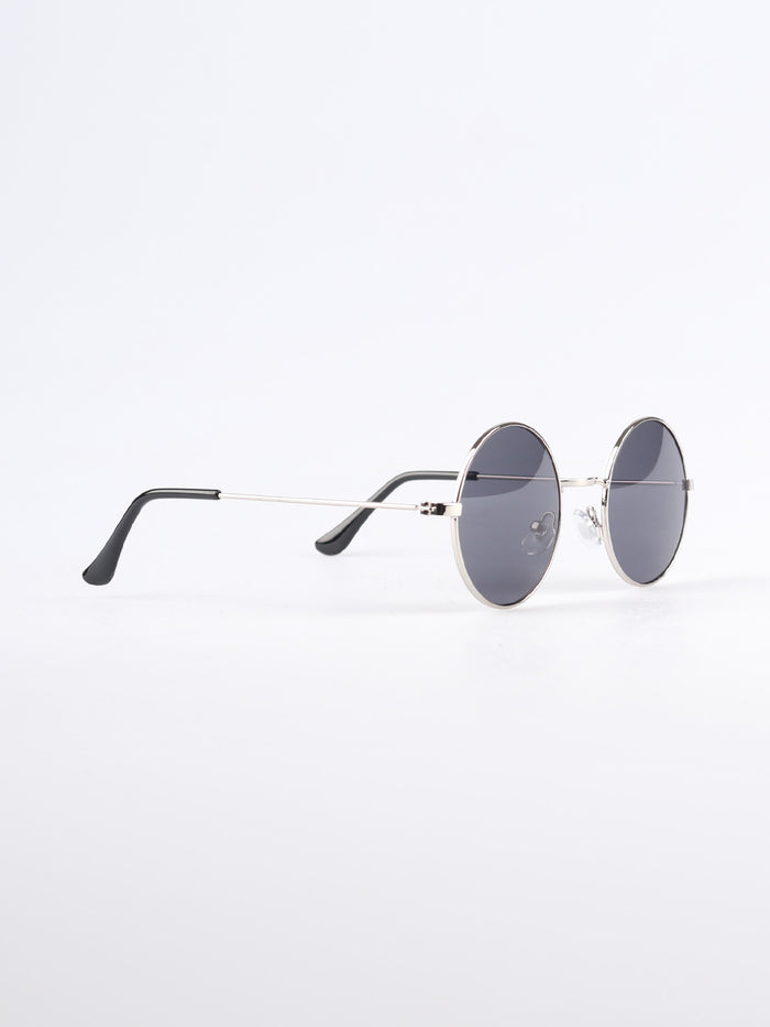 Wireframe Round Lennon Sunglasses | Silver-Image 5