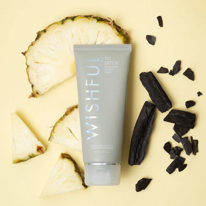 Wishful Yo Detox Charcoal Face &amp; Body Enzyme Scrub 100 ML