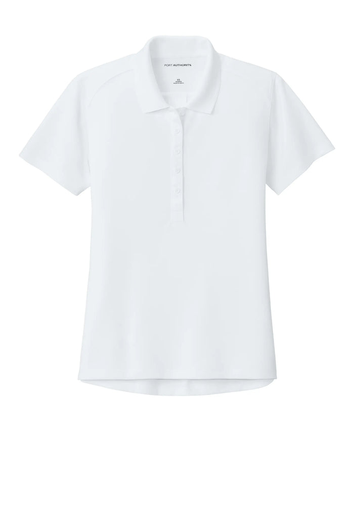 Women's White Polyester Pique Moisture Wicking Referee Shirt