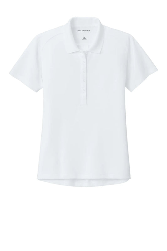 Women's White Polyester Pique Moisture Wicking Referee Shirt