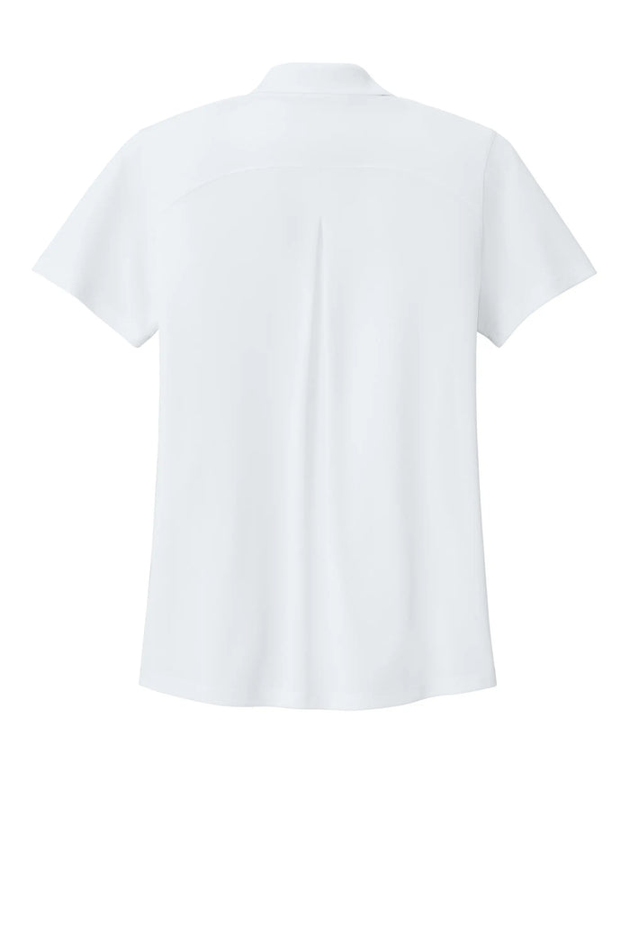 Women's White Polyester Pique Moisture Wicking Referee Shirt