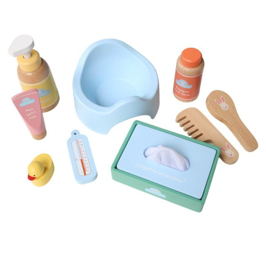 Le Petit Souk - Wooden Toy - Doll's Bath Set