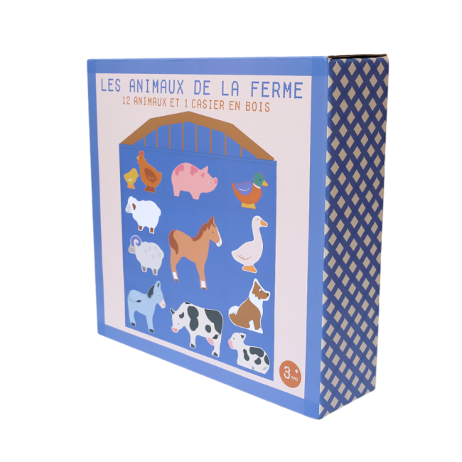 Le Petit Souk - Wooden Toy - Farm Animal Set - Packaging
