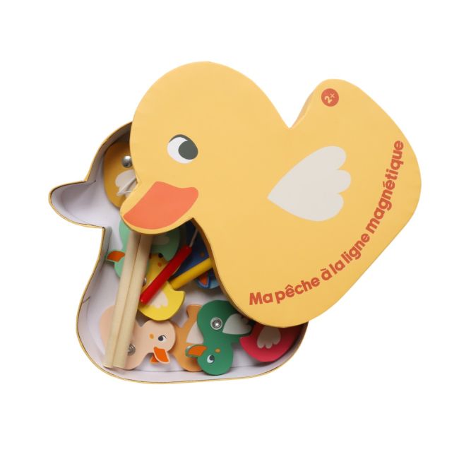 Le Petit Souk - Wooden Toy - Magnetic Duck Fishing Game - Storage Box