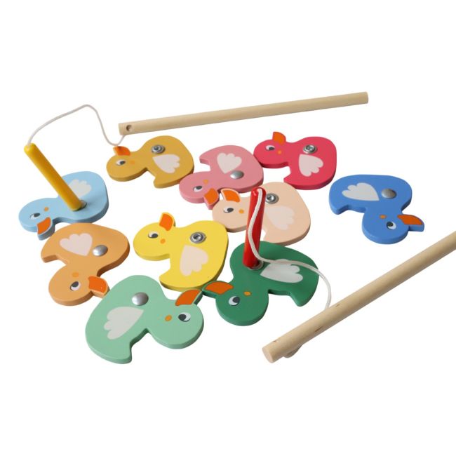 Le Petit Souk - Wooden Toy - Magnetic Duck Fishing Game - Content