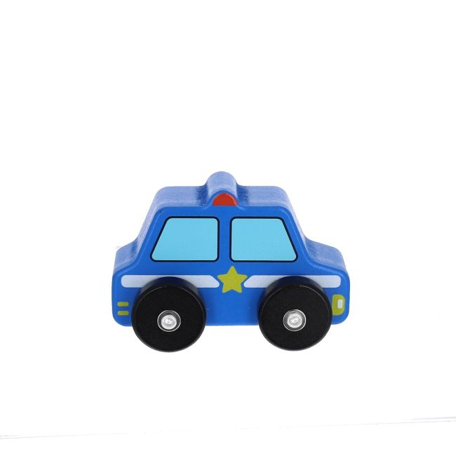 Le Petit Souk - Wooden Toy - Police Car - Side Look
