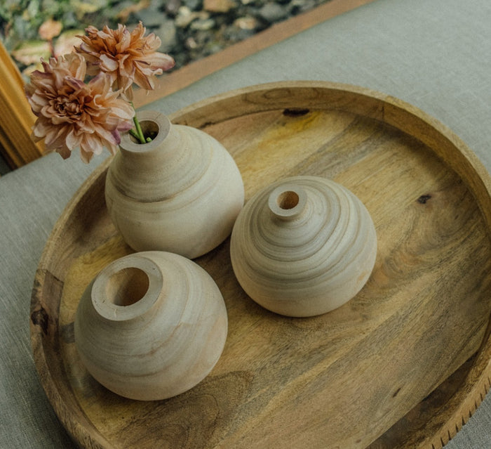 Woodspun vase M 1-0843