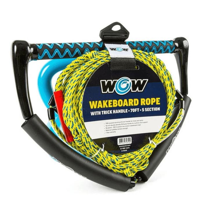 WOW Watersports 70ft Wakeboard Rope with Trick Handle
