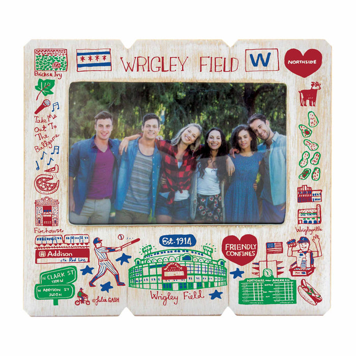 Wrigley Field Julia Gash Varsity 4" X 6" Wooden Picture Frame