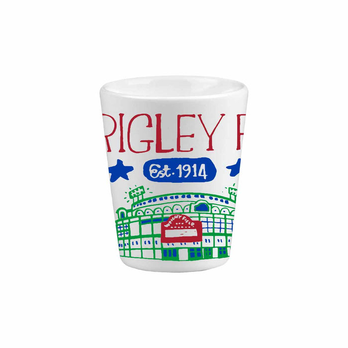 Wrigley Field Julia Gash Varsity Matte Ceramic 2oz Shot Glass