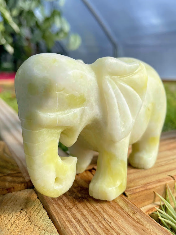 WYSIWYG- Light Green Jade Elephant