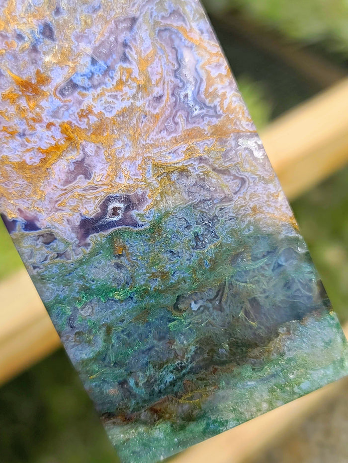 WYSIWYG- Purple Moss Agate Tower