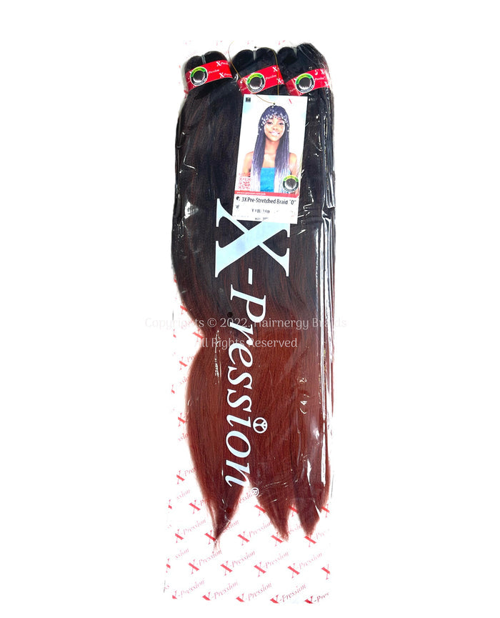 X-Pression Pre-stretched Hair Braiding Extensions 50" Color 1/350