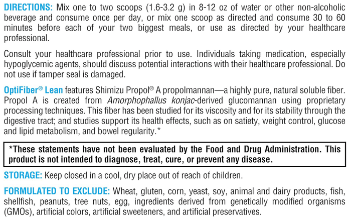 Xymogen OptiFiber Lean Powder