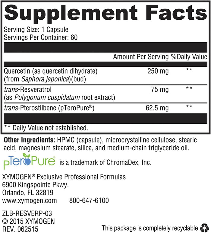Xymogen Resveratin Plus Capsules