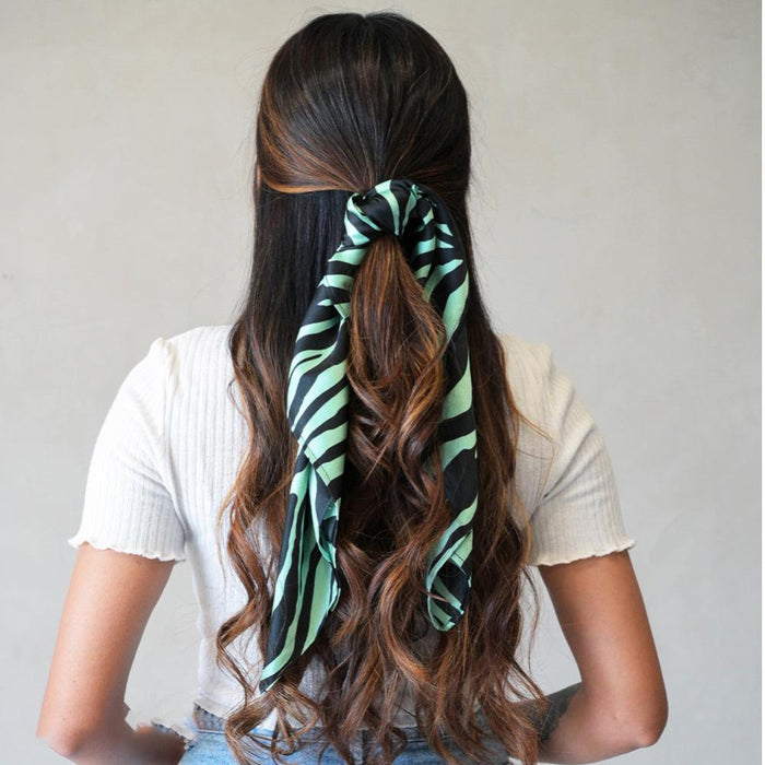 Zebra Patterned Bandana Scarf Headband