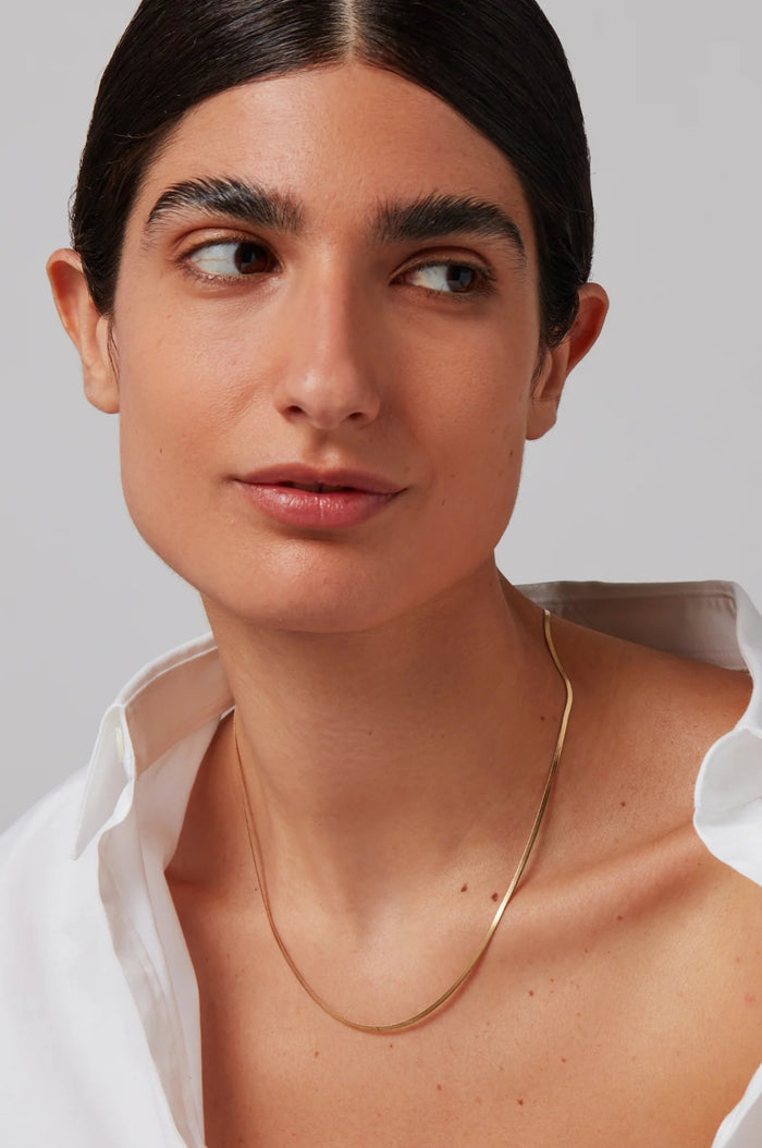 Zeina Slim Gold Chain Necklace